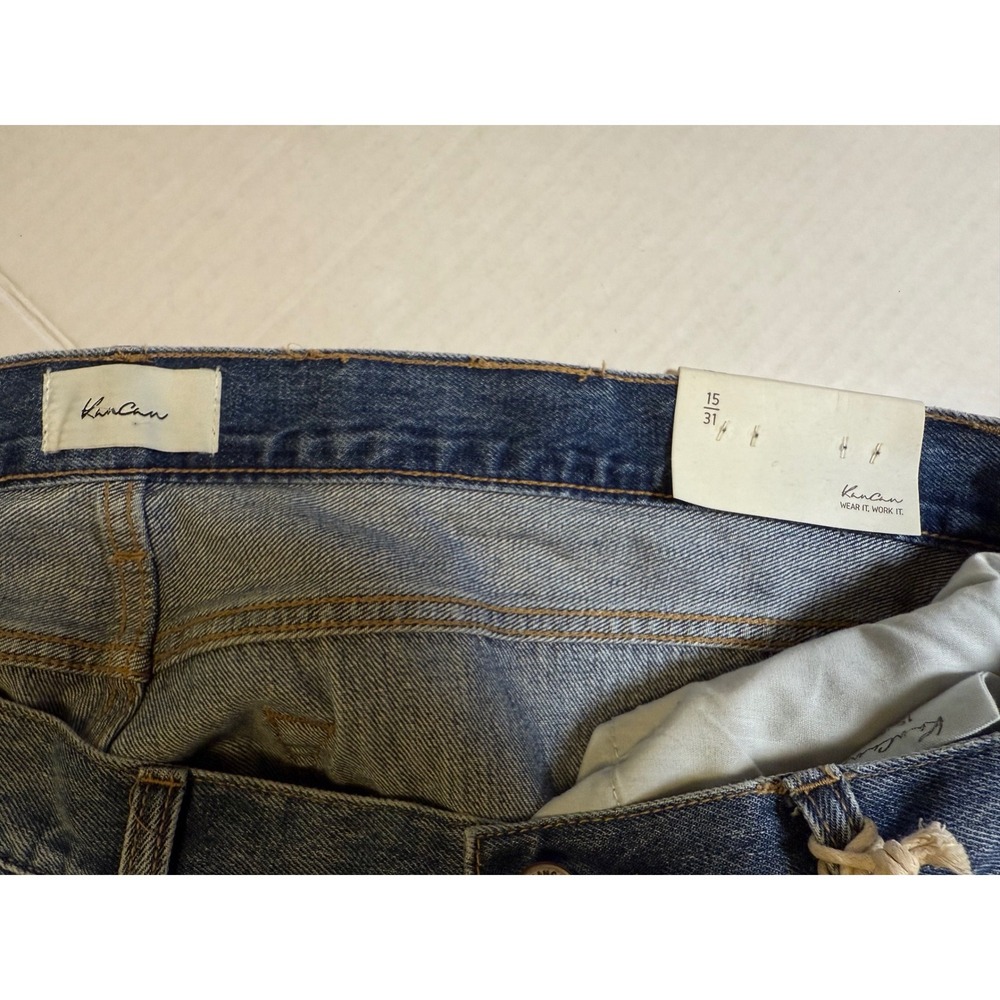 KanCan Jocy Mid Rise Super Wide Leg Jeans Medium Wash Blue Cotton Size 15/31 - Picture 5 of 8